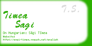 timea sagi business card